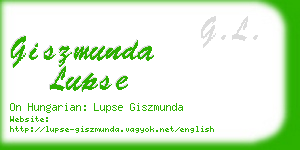 giszmunda lupse business card